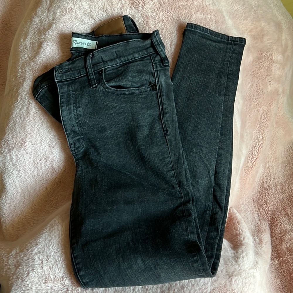 Madewell 9inch High Riser, Skinny Skinny Faded Black Jeans
